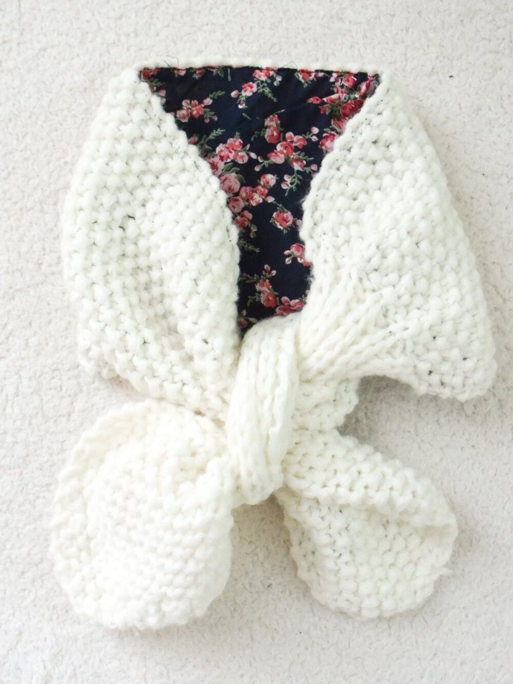 *Anthropologie* x San Diego Hat Company - Ivory/Cream Wool Neck Scarf